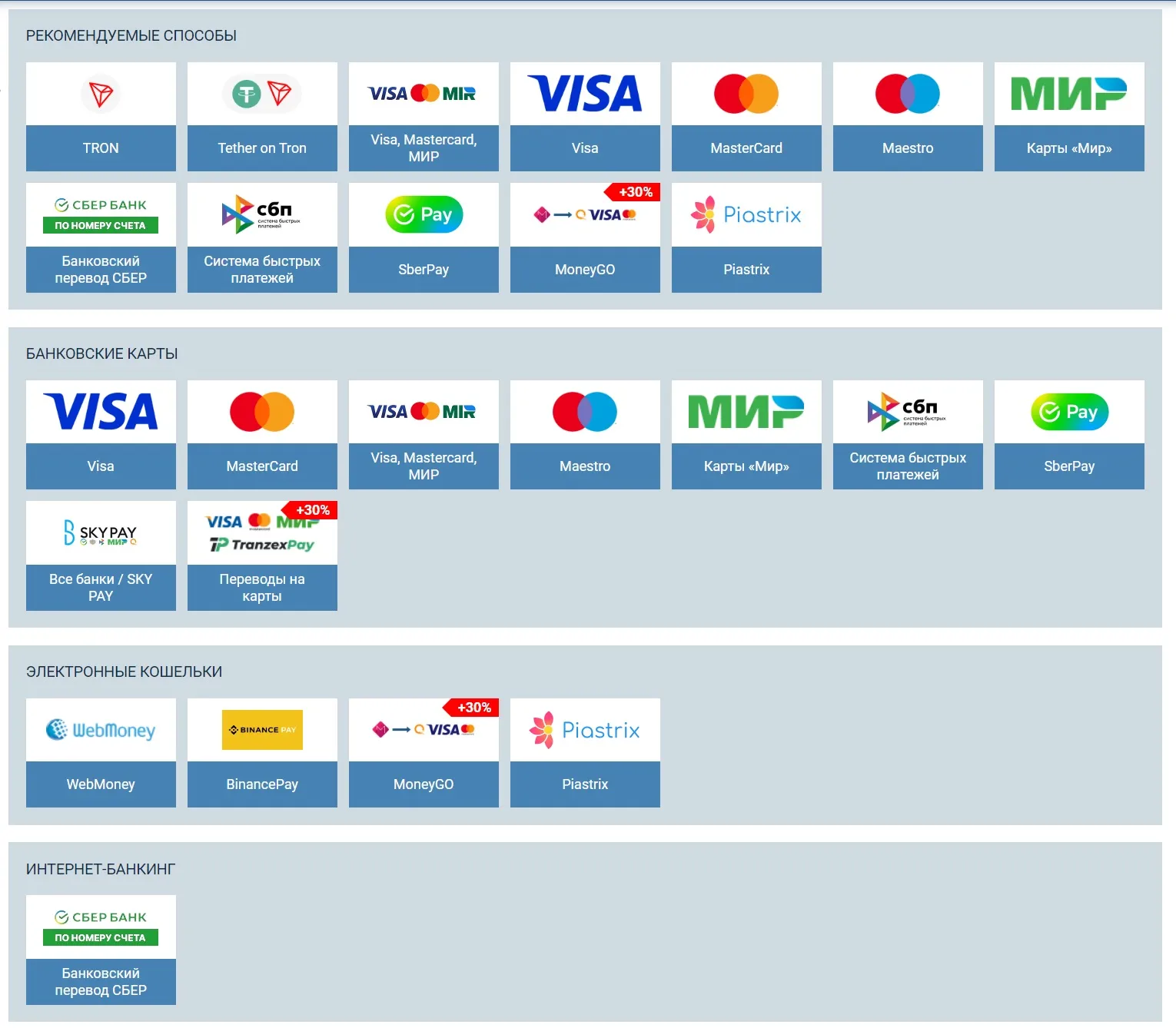 Пополнение баланса на 1xBet